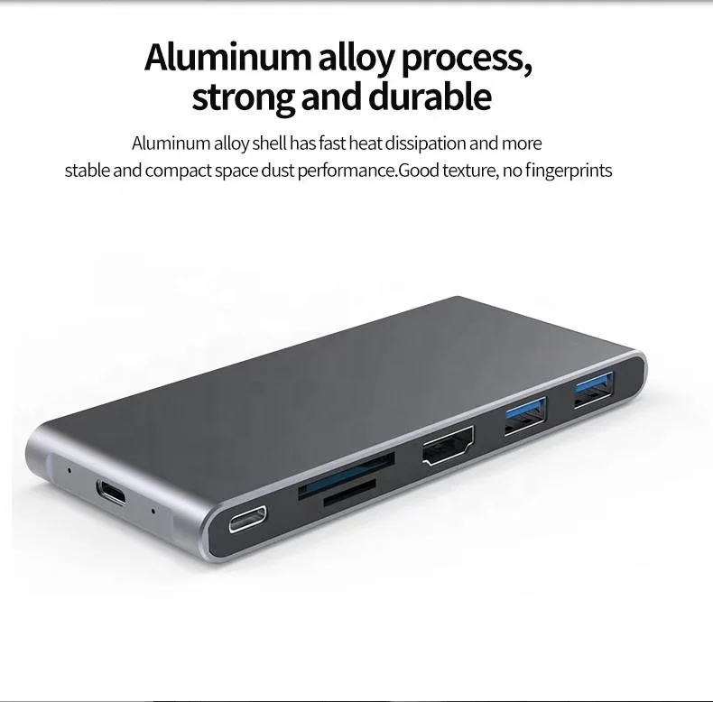 Usb-концентратор Тип c адаптер с корпусом Ngff Ssd 6 в 1 док-станция типа SD TF чехлом M2 Sata HDTV портов концентратор