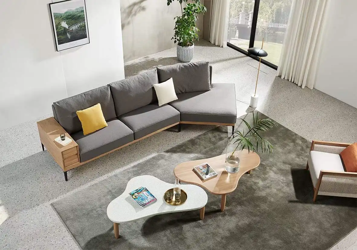 Кресло для отдыха с подлокотником из вязаной веревки и рамой из ясеня, прочная домашняя мебель из массива дерева, одноместный диван-стул