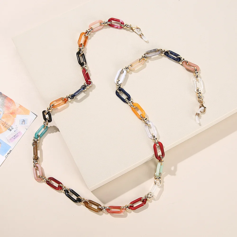 Fashion Eyeglass Sunglasses for Women Men Acrylic Anti-slip Lanyard Face Chain Adults