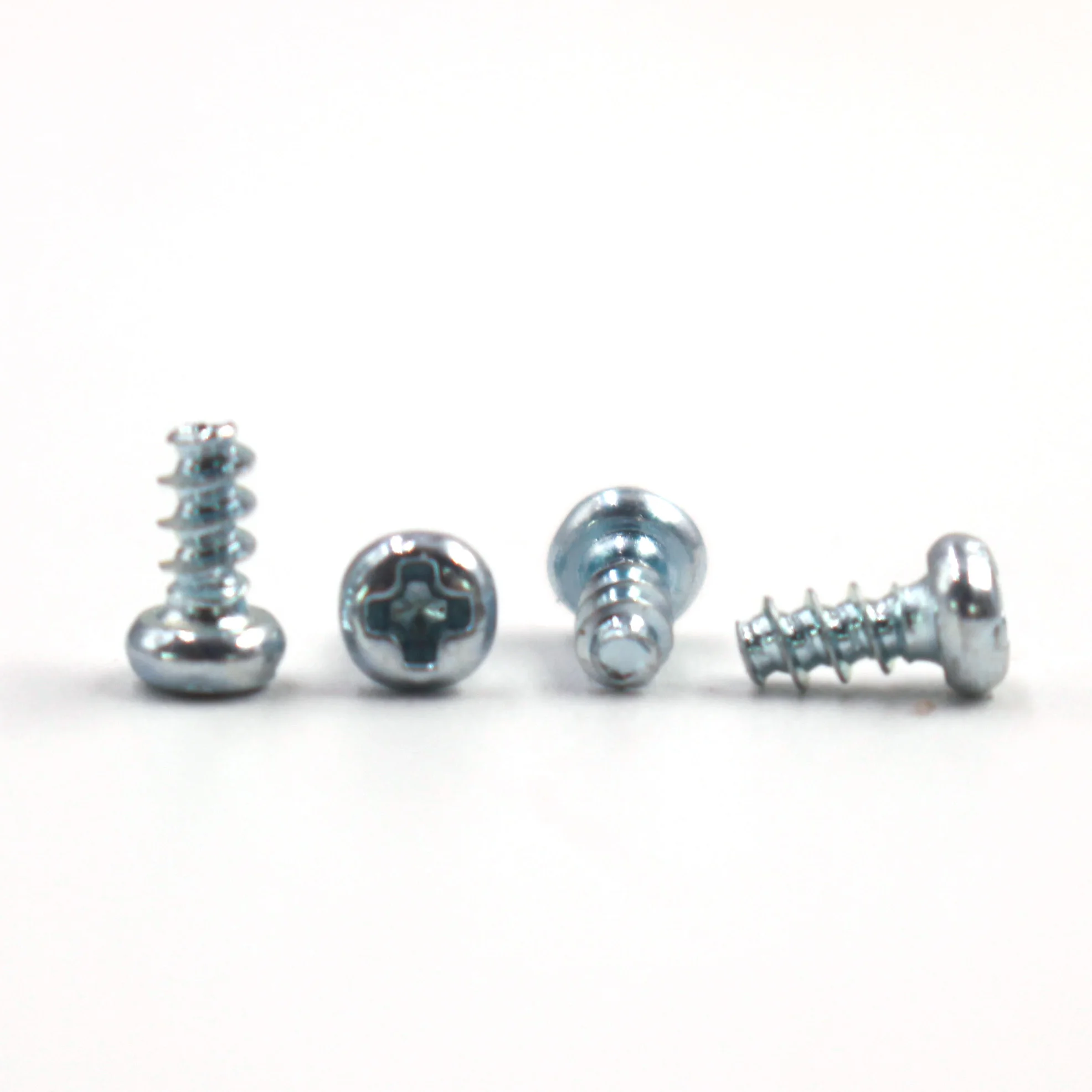 Carbon Steel button head a2 m2.5 M2 M2.3 M2.6 M3 Cross Recessed Flat End Pan Head Self-tapping PT Thread Screws Small Mini Screw