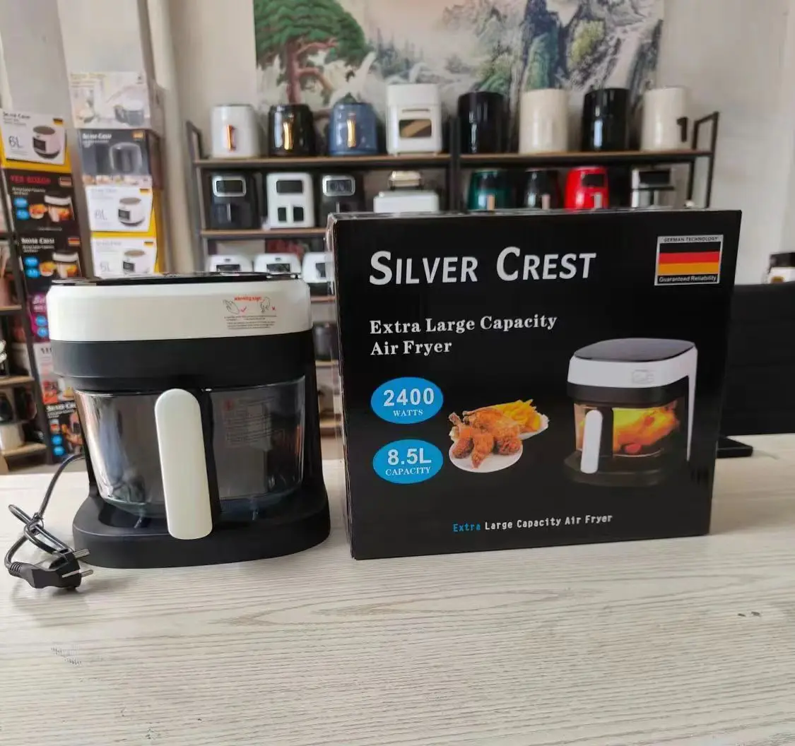 OEM Customized liners silicone pot german 2023 4L 6l 8l OEM wholesale dual digital Power silver crest smart air fryers oven