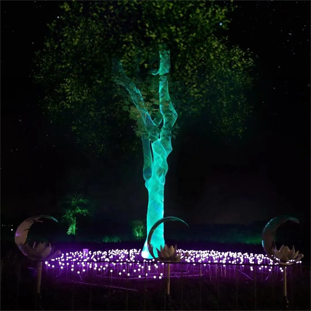 KEPUAI Low MOQ Fiber Optic Mesh One Meter for Outdoor Tree Light
