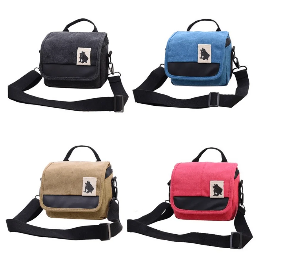 Factory wholesale micro single canvas multi-color shockproof digital box handheld camera bag