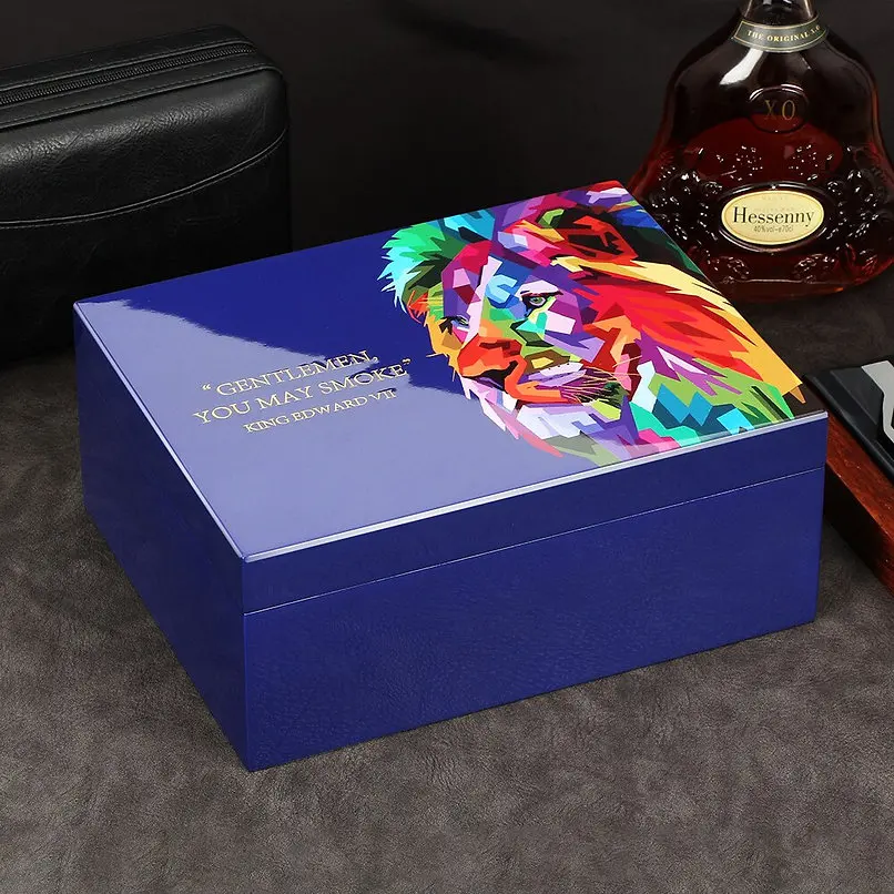 Storage Packaging Wooden OEM Factory Custom Design Solid Natural Simple Mahogany Wood Box Cigar Box