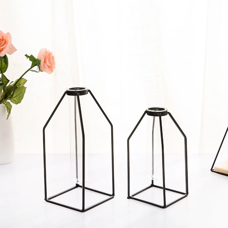 
Nordic Style Metal Iron Frame Vases For Home Decor 