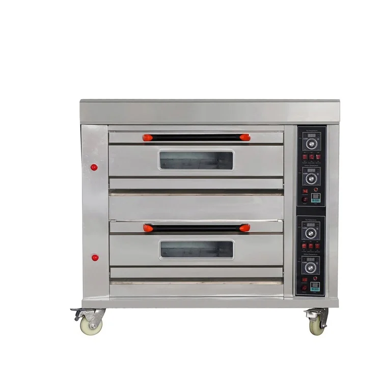 Bakery Equipment 2 Deck 2 4 Tray Industrial Commercial Bakery Bread And Cake Electric Gas Baking Oven For Sale