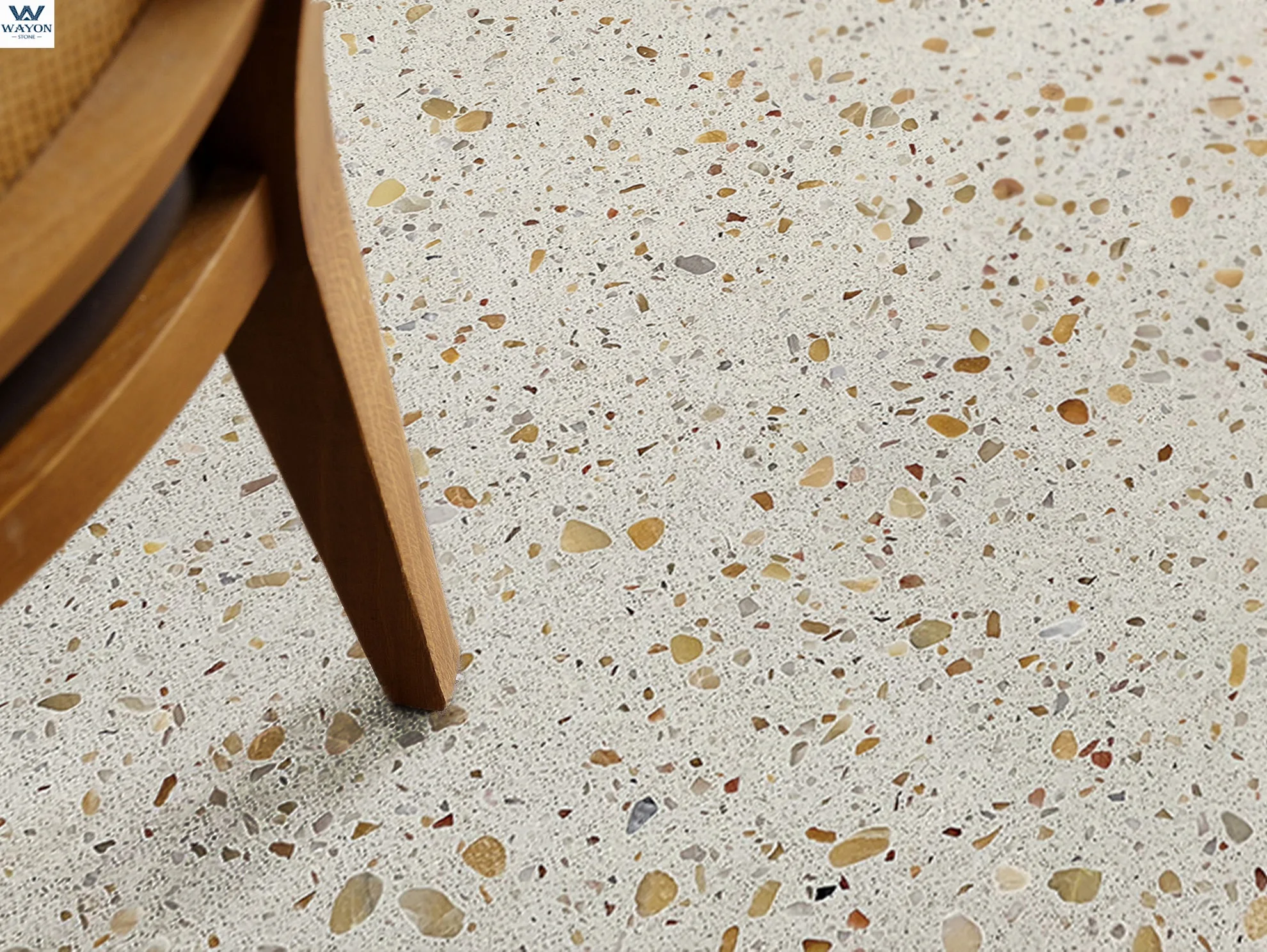 Large slab white grey red stone chips cement terrazzo for floor and wall tiles stone flooring