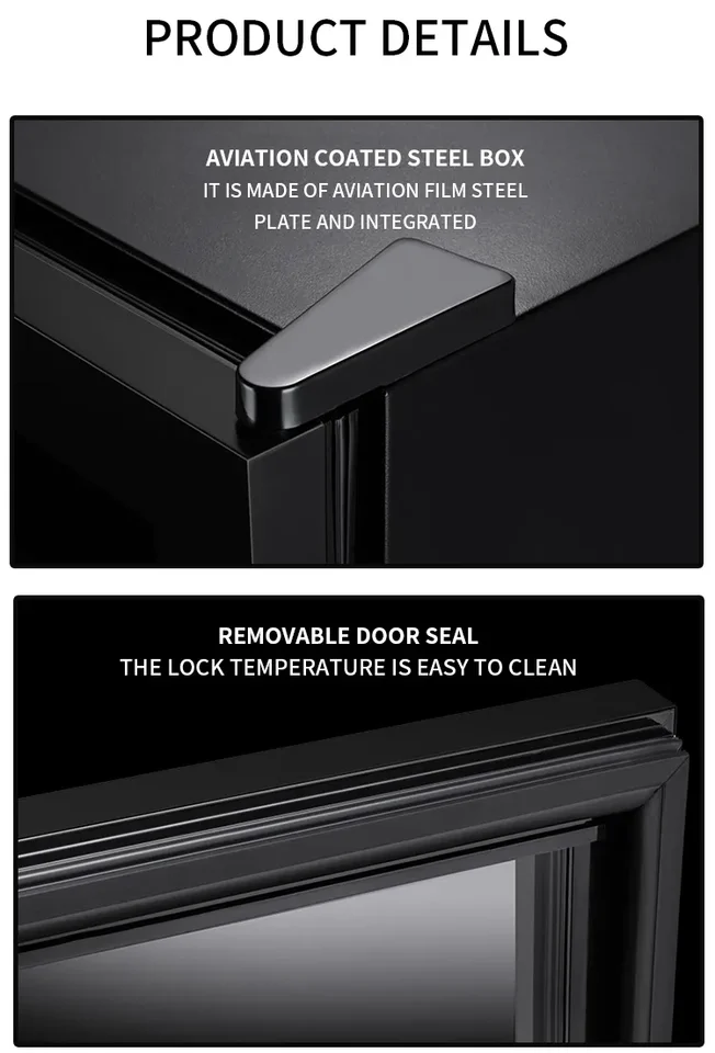 Black Custom Large Temperature Controlled Electric Electr Automatic Cigar Tobacco Cigarette Cigar Cabinet Humidor For Dubai