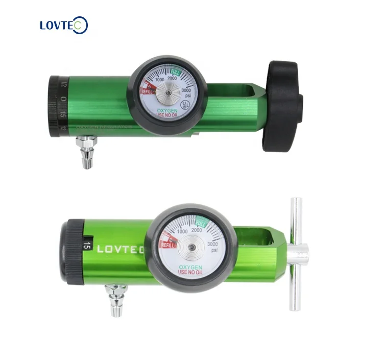Lovtec DANYANG AIRTECH USA USE  ATTJ-1 Read To Stock Click style Oxygen Regulator CGA870 adjustable cylinder regulator