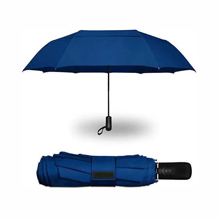 New Trending Quality 3 Fold Automatic Umbrella Full  Auto Open Folding Umbrella Outdoor Waterproof