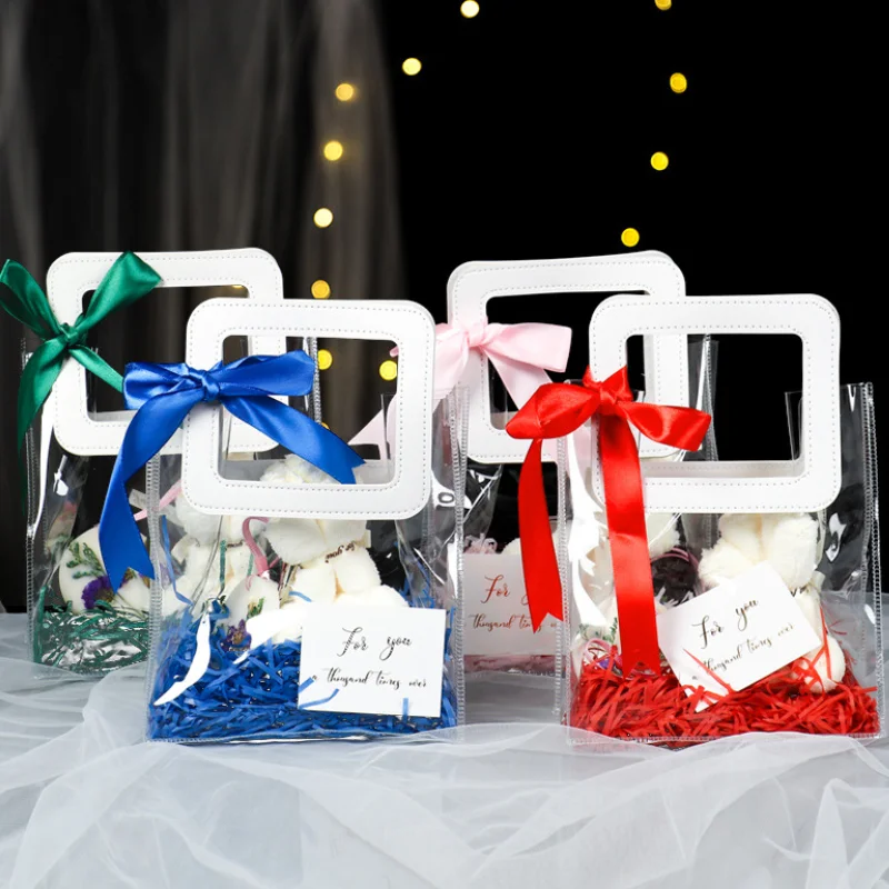 Прозрачная подарочная коробка Ins пустая Свадебная для конфет портативная сумочка сувенирные сумки
