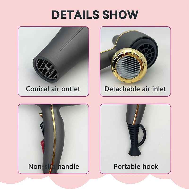 Factory Price Hair Dryer 110V Professional Salon Hot Blow Dryer Private Label Customize Logo Hairdryer For Sale