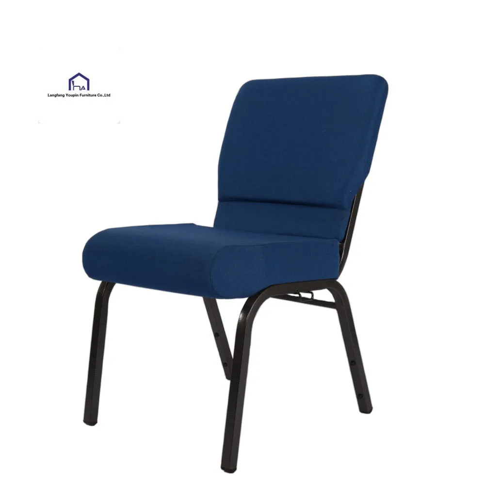 Selected Color Knitted Metal Frame Removable  Interlock Arrange Wholesale Auditorium  Modern Church Chairs