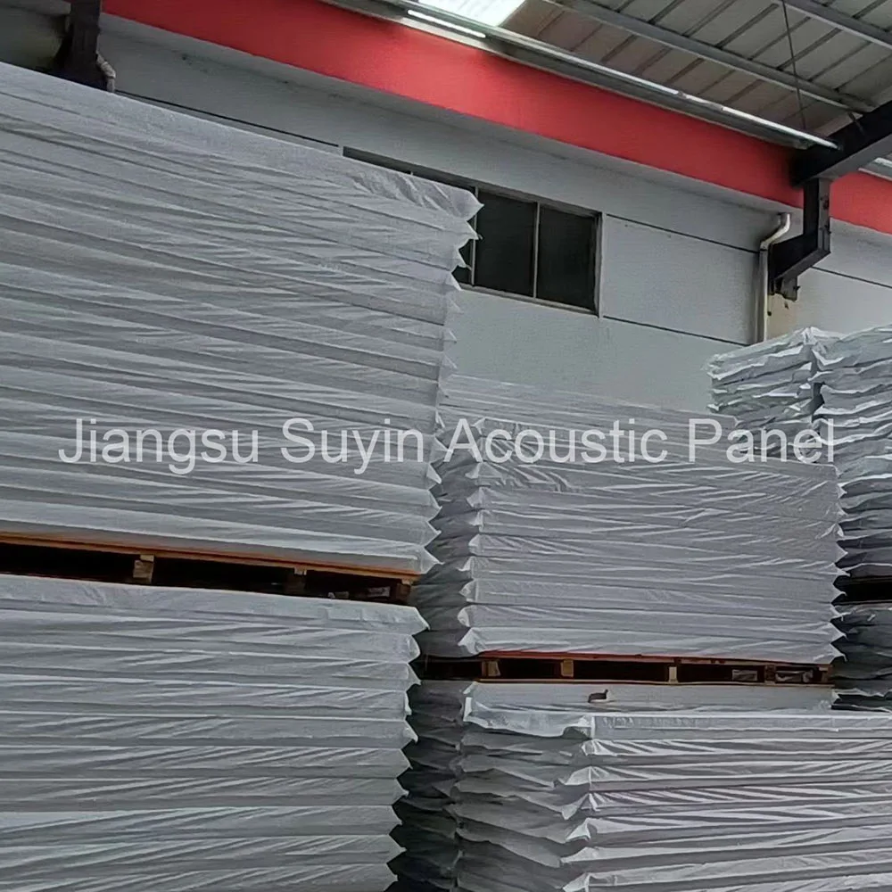 Polyester fiber mdf black wooden acoustic ceiling panels sound absorbing akupanel slat wall panels