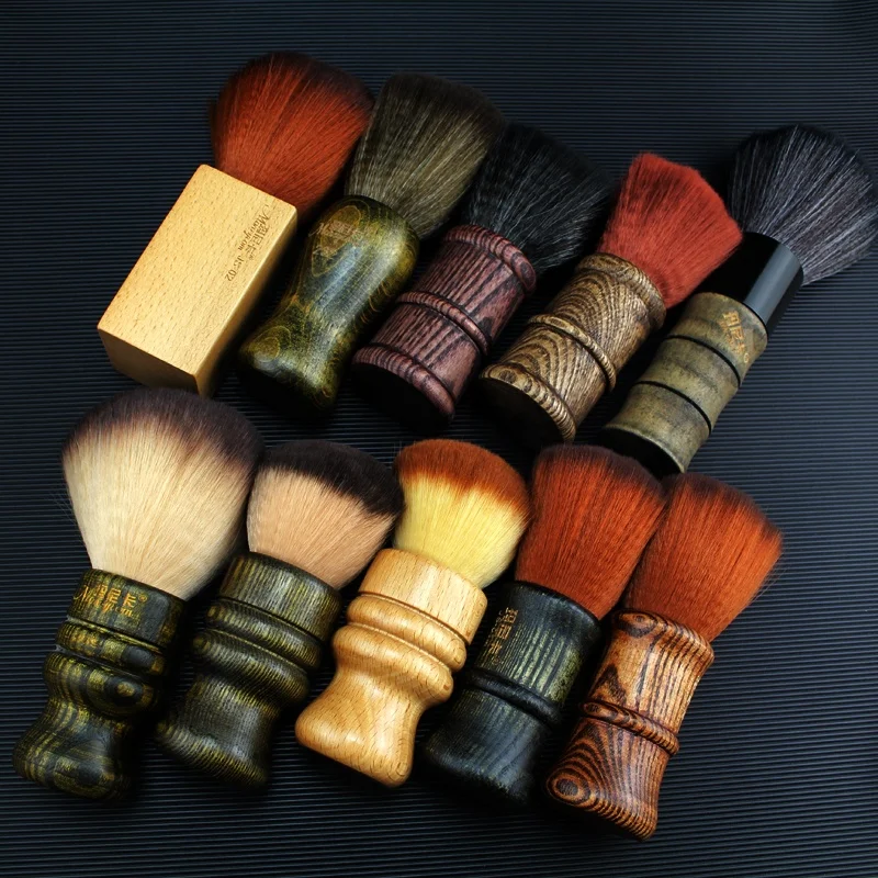 Barber and Salon Brush to Remove Loose Hair from Neckline and Ears After Haircut, Professional and Home Use Neck Duster