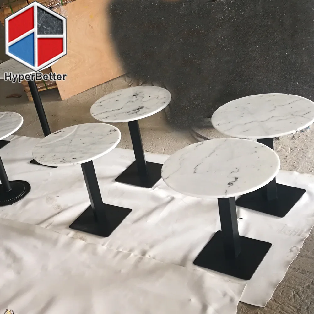 Random match coffee table with marble top for coffee table and restaurant