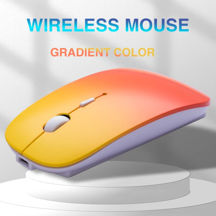  Factory direct sales Silent Ultra Thin Gradient Mouse Wirelless Rechargeable