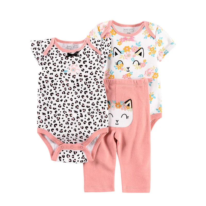 
Baby Set Clothes Cotton Bodysuit + Pants Outfits Set Roupa 3-12 Months Clothing 