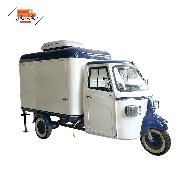 Electric/Gasoline  Gelato Food Carts Tricycle Ape Piaggio Beer Bar Tuk Tuk Street Snack Fast Food Cart