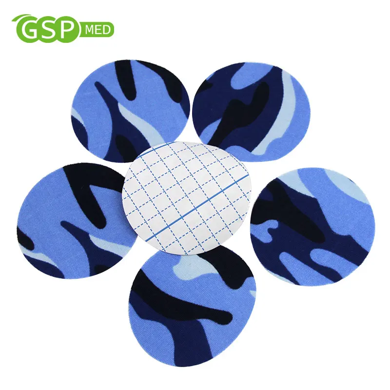 Waterproof Pre-cut Cotton Fabric material Adhesive Patch Ellipse Dexcom G5 patches tape