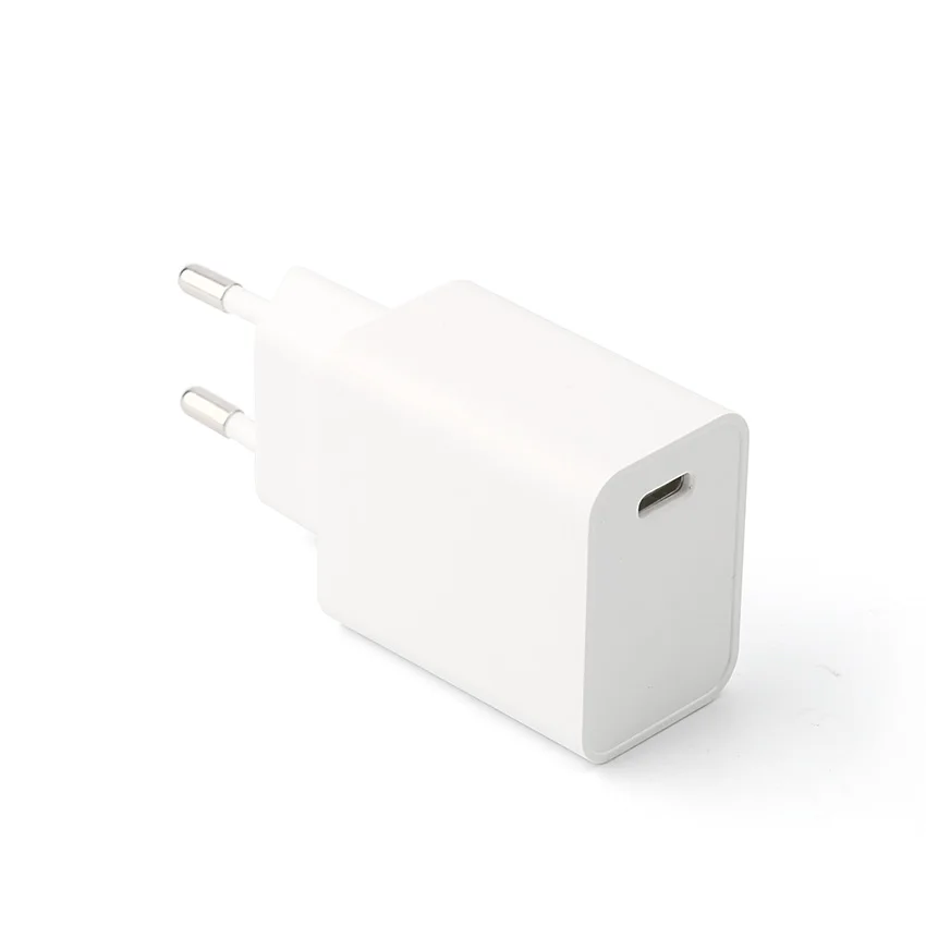 
2020 New EU Plug 18W Single Port 5V 3A 9V 2A 12V 1.5A PD QC 3.0 USB Type C Fast Wall Charger for Mobile Phone 