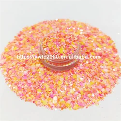 New Popular Nail Art Polarized Dream Colorful Edelweiss Brocade Powder Nail Sequins Decorations Nail Glitter Makeupr