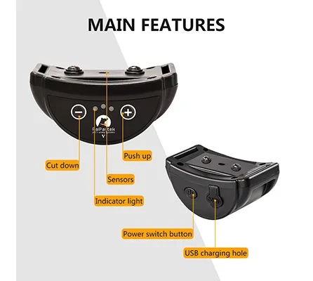 Ip67 Waterproof Device Beep And Vibration Training Collar Anti Bark Collar No Shock Anti Barking Collar For Dogs