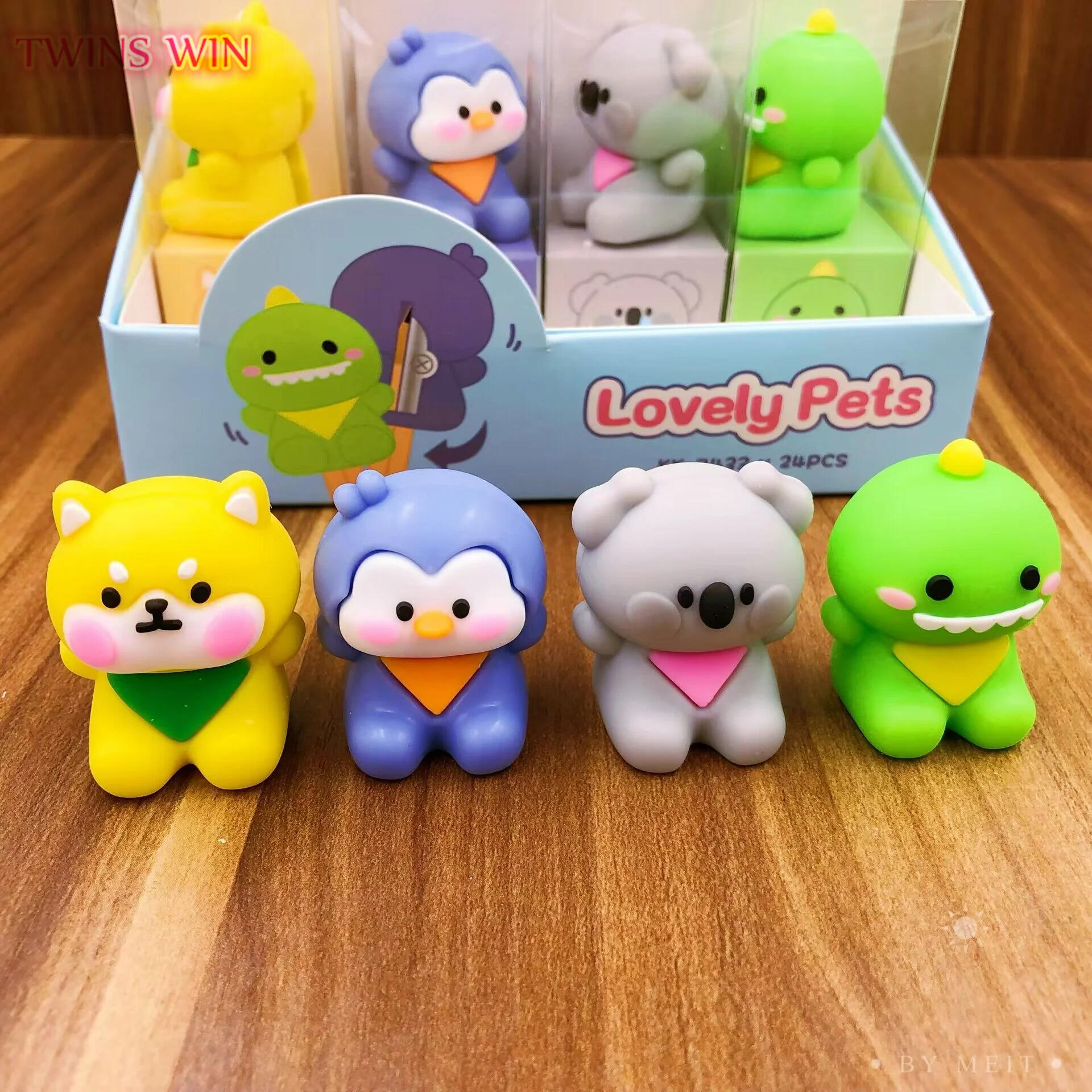 Primary Student Stationery Rotary Pencil Planer Cartoon Animal Silicone Pencil Sharpener 400
