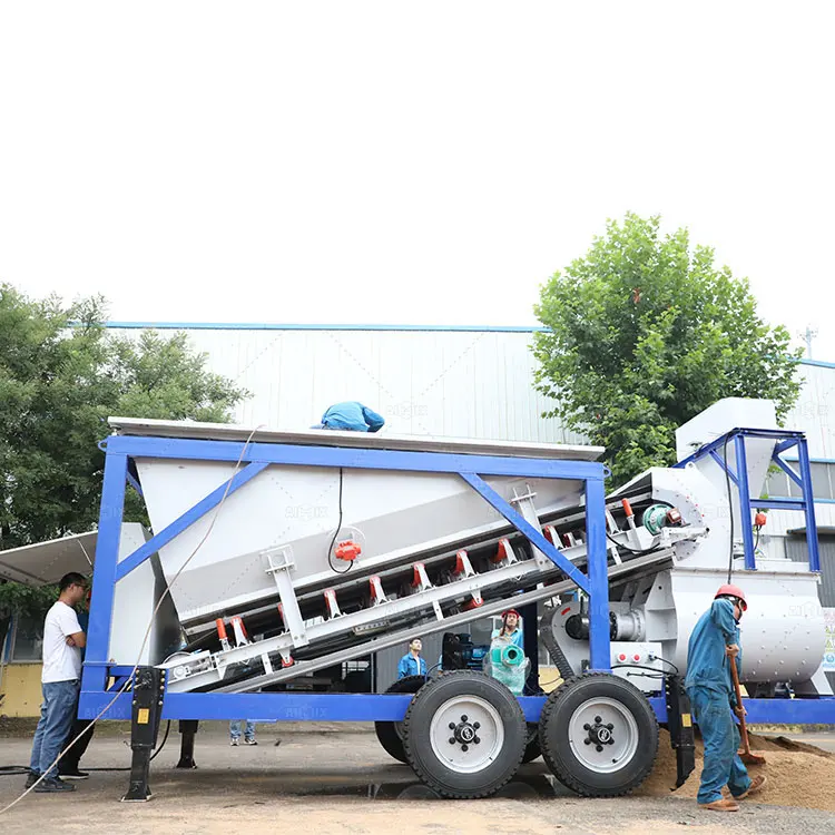 30m3/hr Mobile Concrete Batch Plan Small Truck Mounted Concrete Batching Plant 30m3/hr