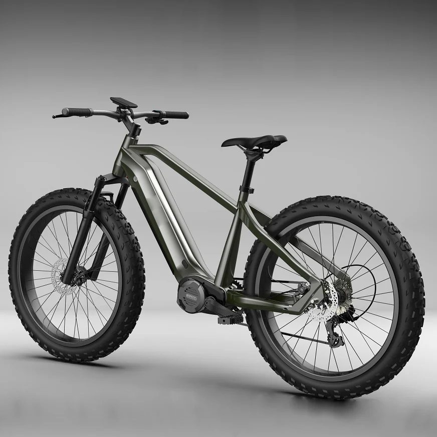 New Design 26inch Mid Drive Motor Electric Bicycle Battery Hidden Electric Bike Fat Tyre Electric Mountain Bike 48v 750w Ebike