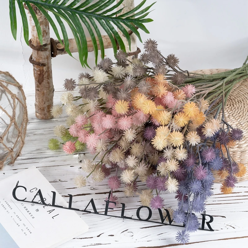 MW53001 Sell Discount Wedding Table Decoration Plastic Dandelion Flower For Home Bouquet Plant Ornament With different Ball
