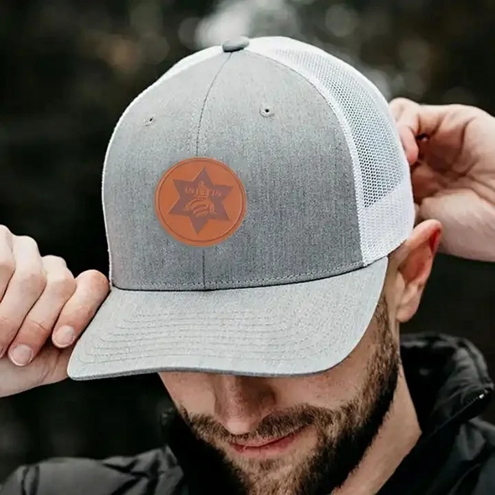 Jeans Clothing Labels Manufacturer Custom Logo Debossed Real Genuine Leather Patches for Hats