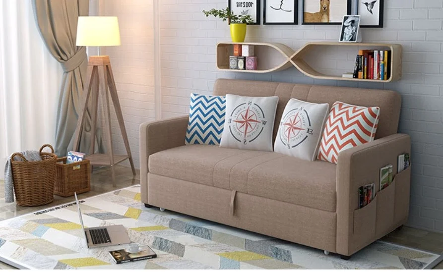 
Sofa Cum Bed Living room Furniture Fabric transformer sofa bed hotel single seat folding sofa bed 