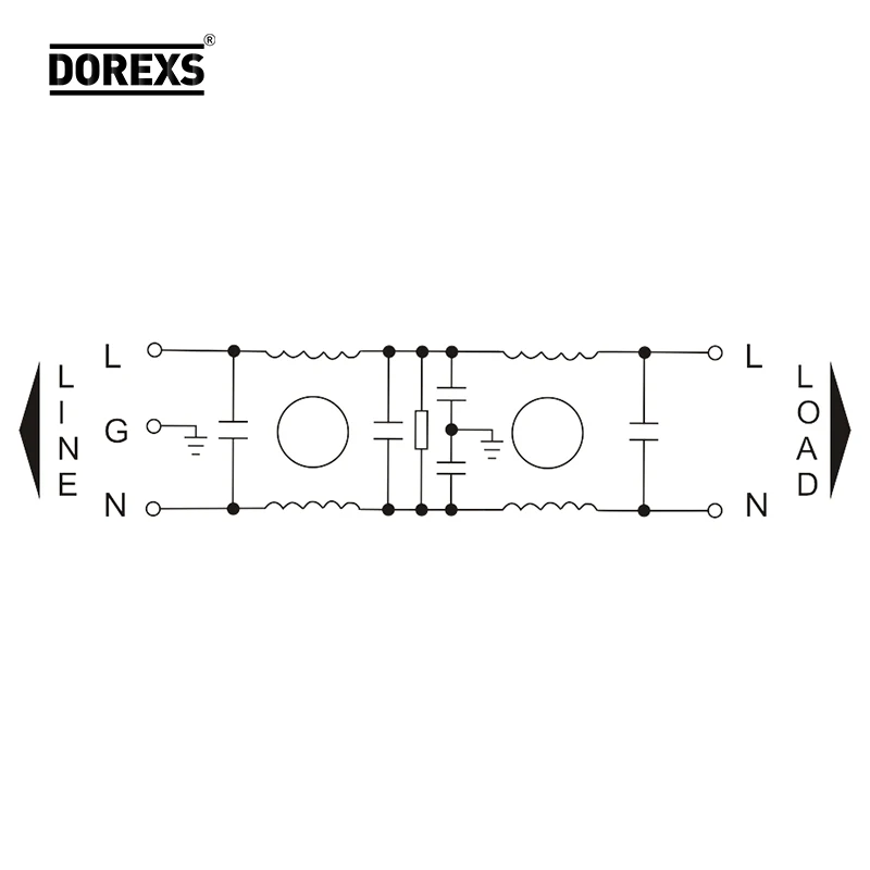 DOREXS high performance low pass single phase power emi filter 3A 6A 10A 20A noise filter 220v