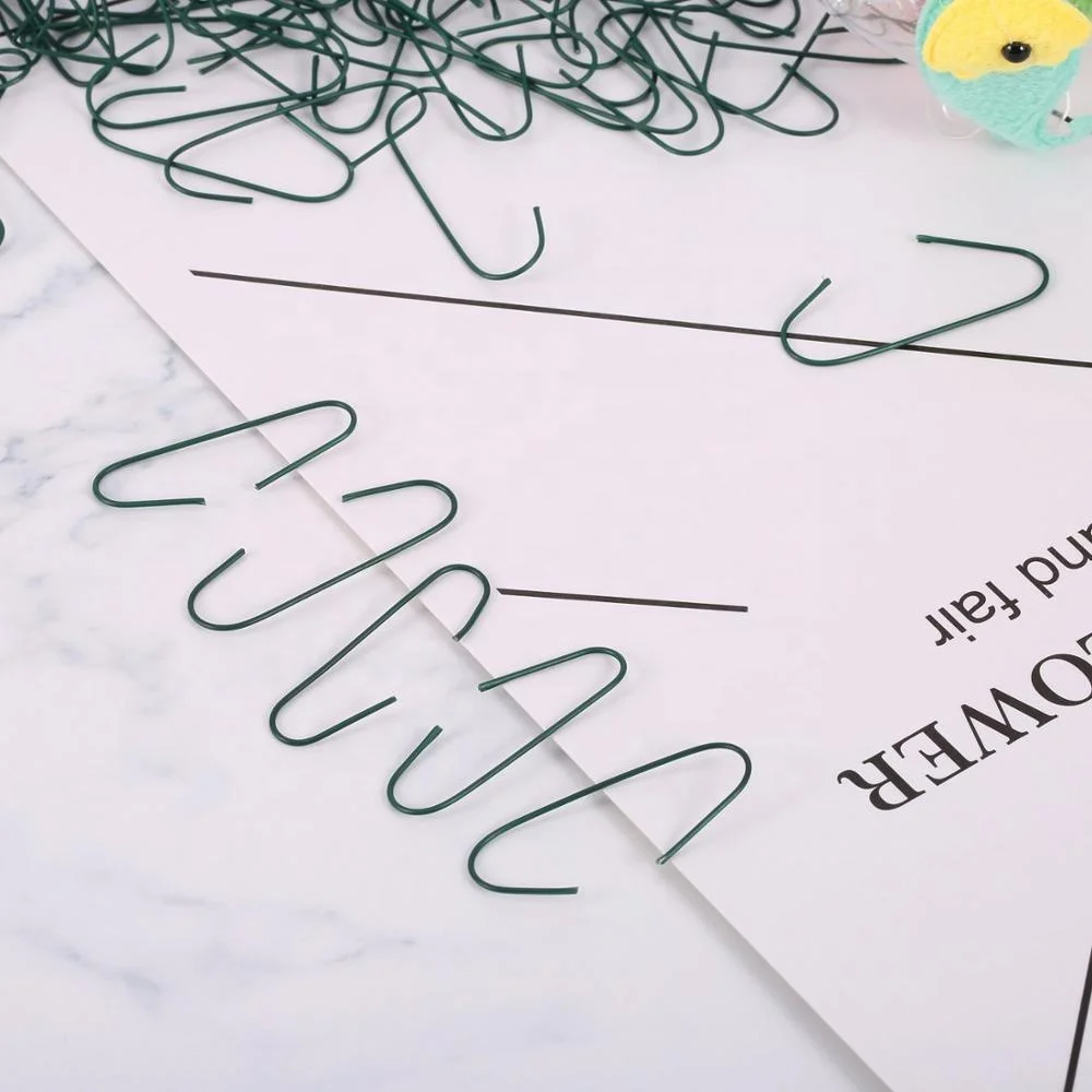 
100pcs 1.4'/2.5' Christmas Tree Baubles Ball Metal Hooks Xmas Decoration Ornament Hangers, Green 