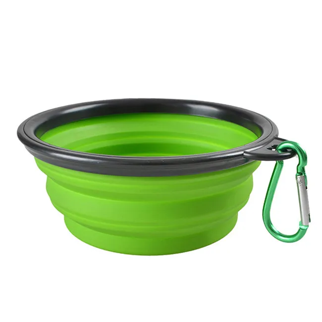 2021 Travel collapsible silicon pet bowl with brand logo
