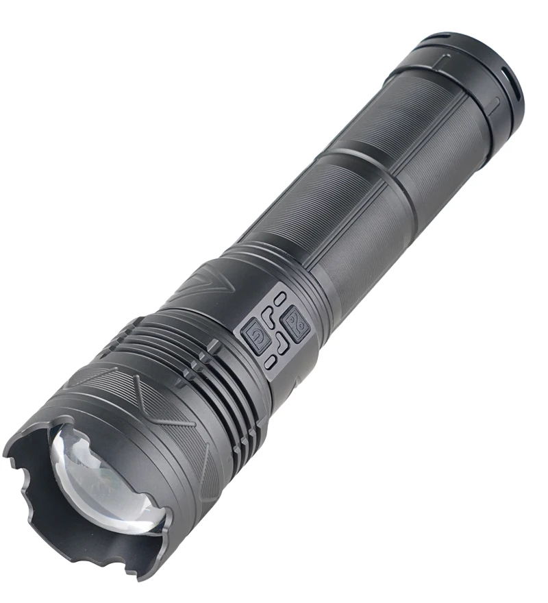 High Power LED Flashlight USB Rechargeable Super Bright Zoomable Tactical Torch Flashlight