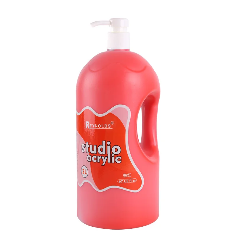 Хит продаж, профессиональная акриловая краска для художников, Нетоксичная, металлик, 2 л