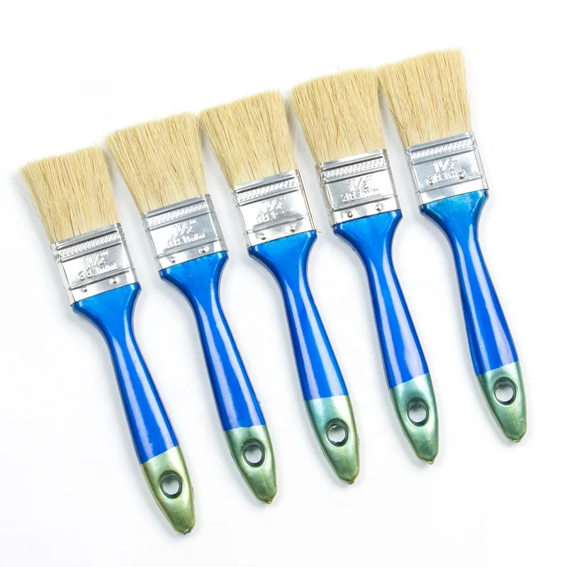 BIYU Professional Flat Paint Brush High Appearance Blue Handle Green Tail