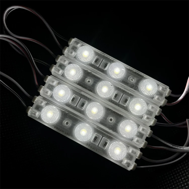 12v 3 чипов 1,2 Вт 150lm Светодиодный модуль для вывесок SMD 2835 3 объектив лампа ксеноновая osram Чип светодиодный модуль для инъекций