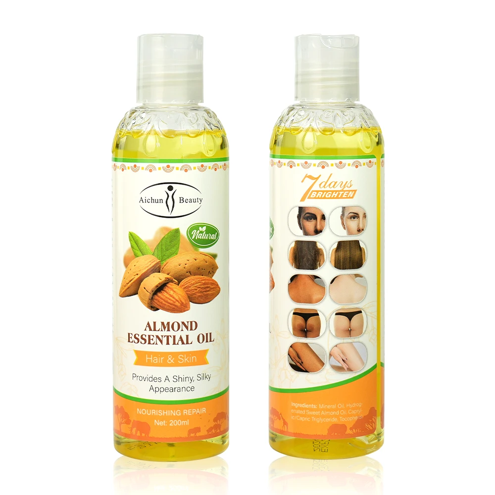 Aichun Wholesale Natural Almond Body Whitening Oil Pure Almond Essential Original Style Oil For Skin Nourishing And Moisturizing