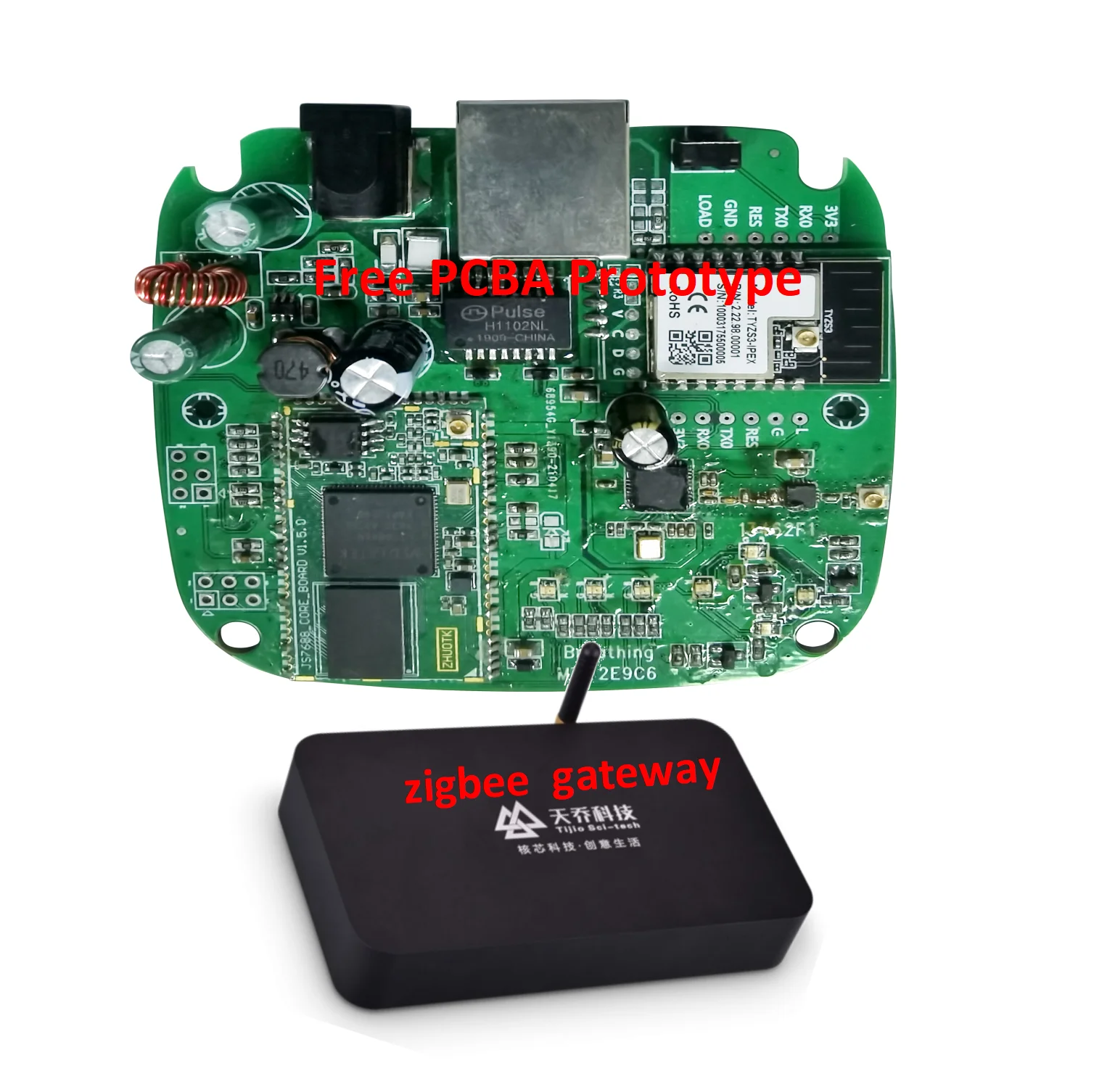 Печатная плата Smart iot pcba, плата Alexa Google home touch Wi-Fi zigbee smart gateway tuya, умный переключатель, многослойный прототип печатной платы