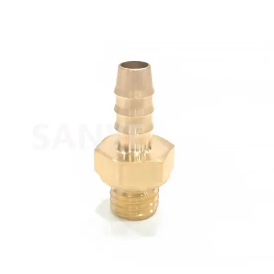 1/4' Male Pipe Fitting to 1/4' Brass Hose Barbed Straight Fitting for Overflow Tank