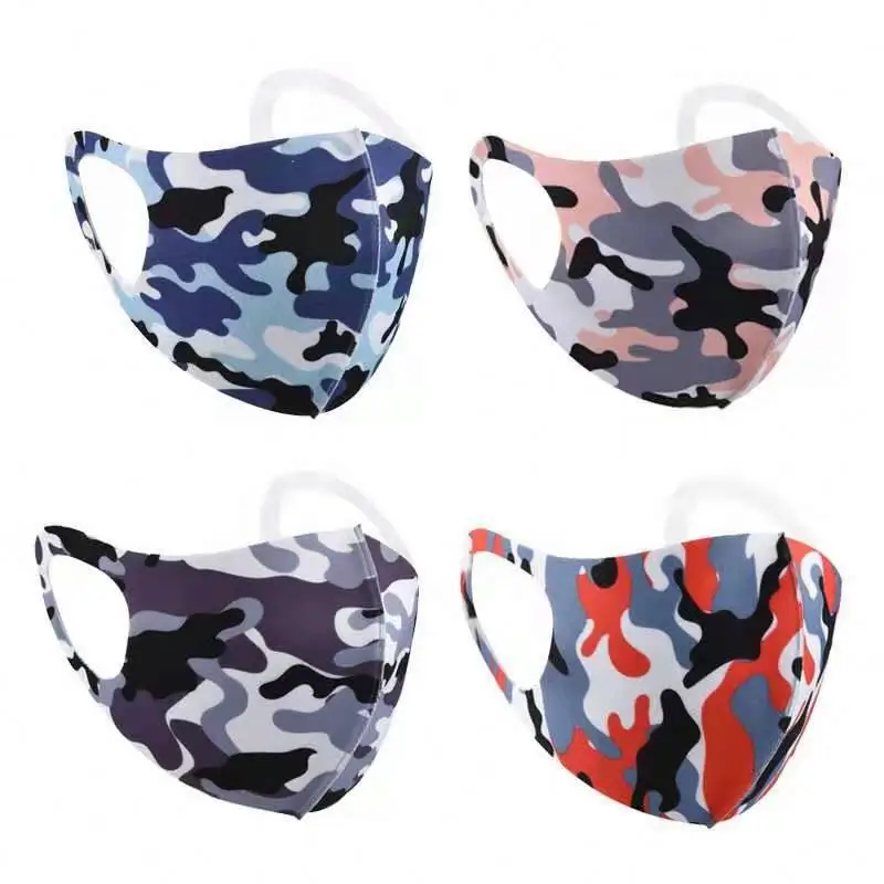 
Hot-selling Star Print Masks Washable Breathable Camouflage Adult Ice Silk Cotton Party Masks 