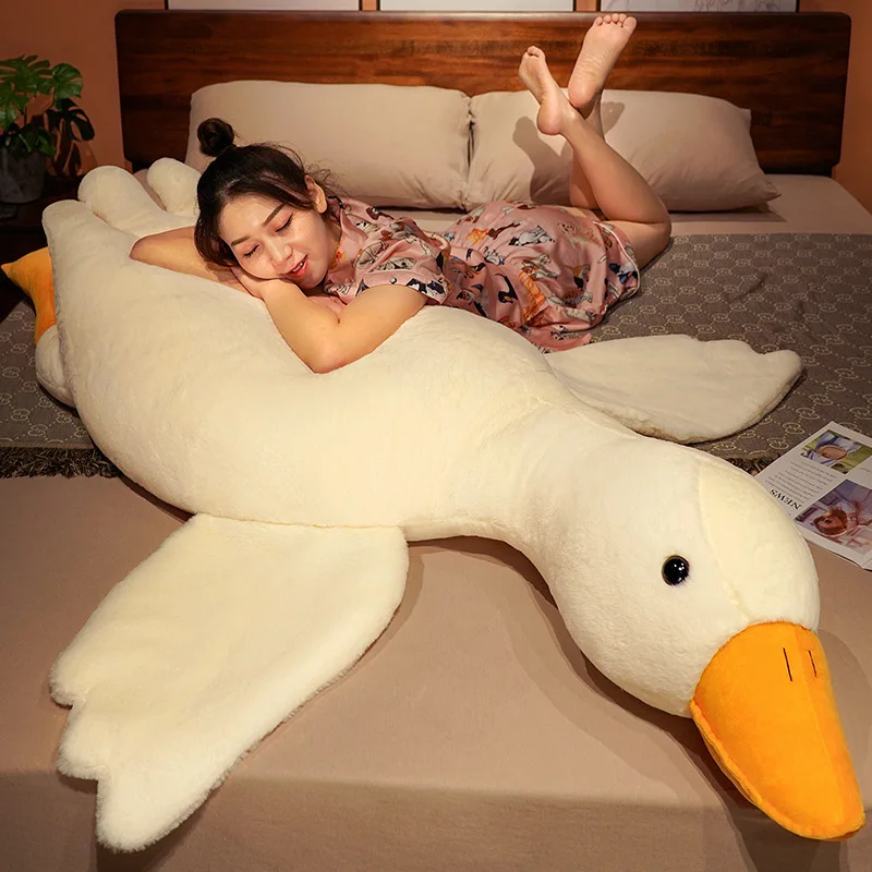 Handmade Anime Plush Giant Goose Swan Customizable Warm Embroidered Cartoon Character Weddings Fun Stuffed Animal Box