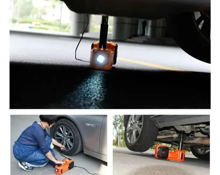 Portable 2 in 1 electric car jack 5 ton 12v kit hydraulic car jack lift and tyre pump