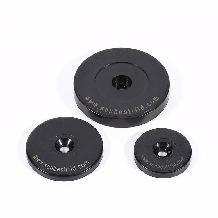 Fast Reading ABS Waterproof Proximity RFID Coin Token Tag  RFID Round 30mm ABS Coin Anti Metal Black NFC