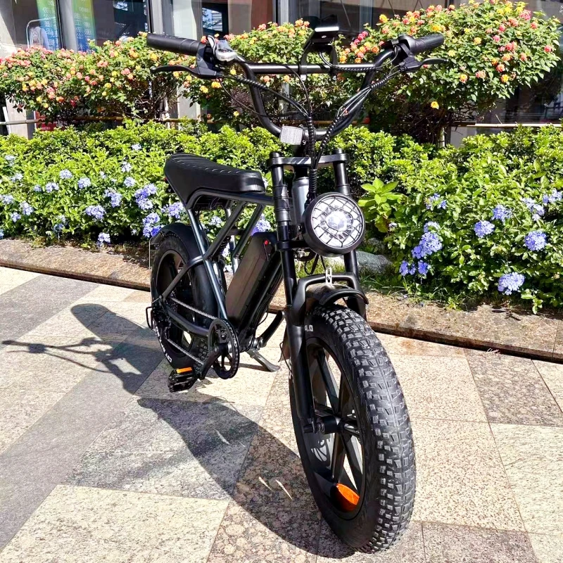OUXI H9 20-Inch Electric Hybrid Bike With Fat Tire 250W Ebike Fatbike 60km Range & Safe Battery for City Riding