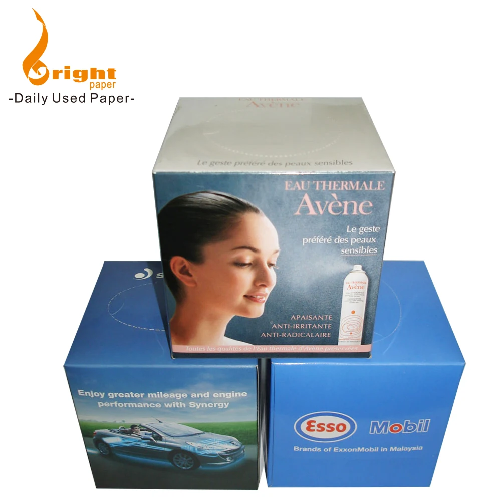 Highest Quality Logo Custom Cute cube Tissue Paper For Business, Spa, Office, School, Car with factory direct sale price