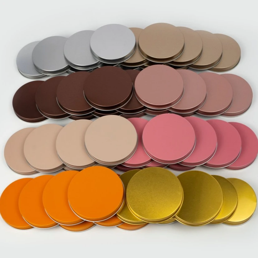 Custom Canning Jar Lids Wholesale Aluminum Mason Jar Lid Universal Metal Aluminum Water Bottle Screw Cover Cap